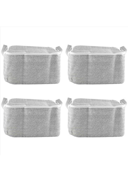 4pcs Fermuar Depolama Çantası Giysileri Depolama Çantası Taşınabilir Depolama Çantası Kış Kupası Depolama Kutusu Mevsimsel Depolama Için Uygun (Yurt Dışından)