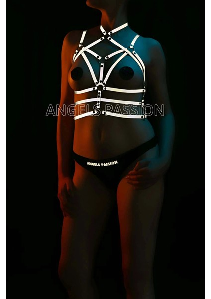 Reflektörlü Göğüs Üzeri Harness Karanlıkta Parlayan Harness - APFT430