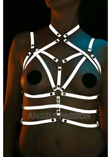 Reflektörlü Göğüs Üzeri Harness Karanlıkta Parlayan Harness - APFT430 fırsatları