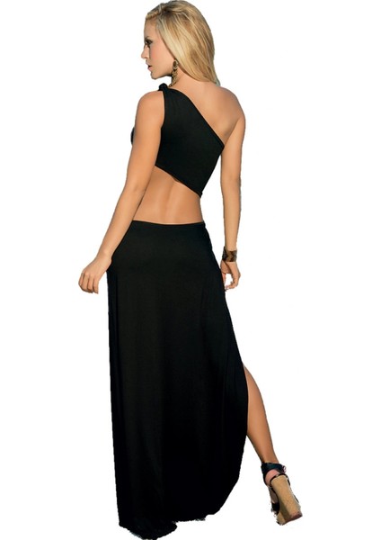 TP100916 Derin Yırtmaçlı Uzun Elbise fiyatları