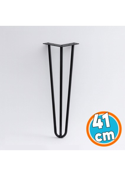 Sehpa ve Masa Ayağı 41 cm Tekli Dayanıklı Mobilya Destek Ayağı Yükseltici Ayak Modeli Siyah Metal