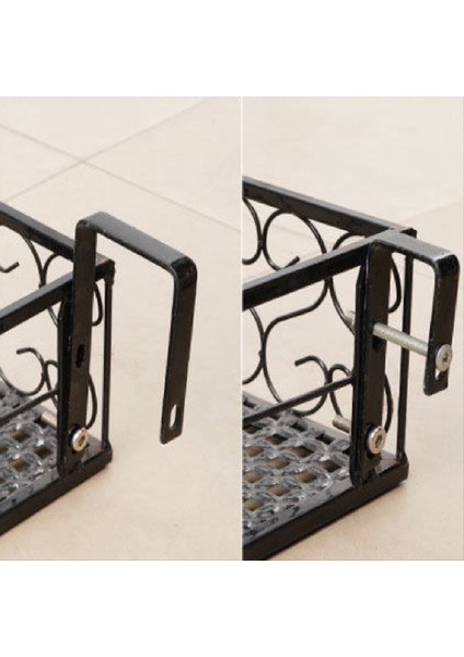 Asma Çiçek Ekici Tencere Balkon Korkuluk Tutucu Korkuluk Asılı Çiçek Standı Metal Ekiciler Balkon Çiçek Kafes (Yurt Dışından) fırsatları