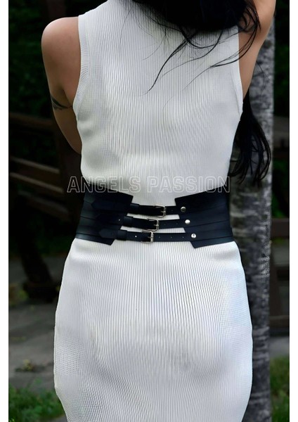 Elbise Üzeri Deri Korse Kemer, Elbise Kemeri, Gömlek Üzeri Kemer - APFT1087 indirimleri