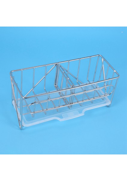 2x Lavabo Caddy Organizer Tezgah Sünger Fırça Sabun Tutucu Mutfak Için Drenaj Tavası Paslanmaz Çelik (Yurt Dışından) modelleri