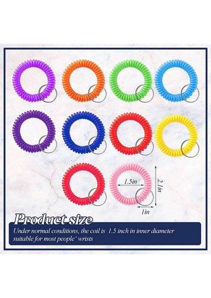 300 Pcs Renkli Yay Bileği Anahtarı Gerilebilir Bilek Anahtarlık Bilek Bilgisi Bilek Bandı Anahtar Yüzük Zinciri (Yurt Dışından) modelleri