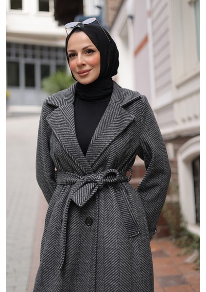 Zühre Kuşaklı Balık Sırtı Kaşe - 7001