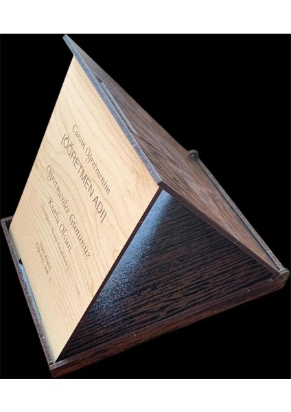 Kişiye Özel Ahşap Öğretmenler Günü Plaketi fırsatları