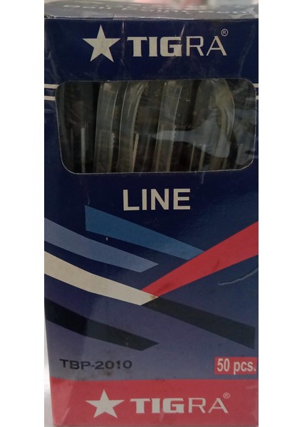 Tıgra Line Ball Point Iğne Uçlu Siyah Tükenmez Kalem 50Lİ Paket