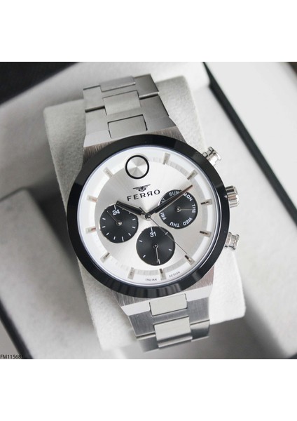 FM11568J-1 Çelik Kordonlu Erkek Kol Saati