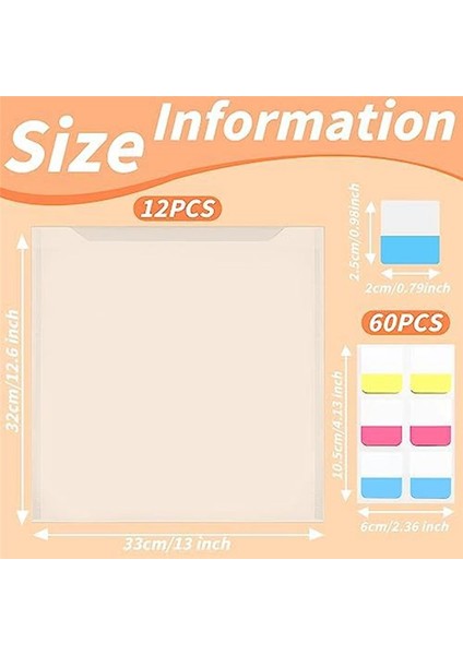 12 Parça Karalama Defteri Kağıt Depolama Kutusu 30 48 x 30 45 cm Için 60 Yapıştırıcı Dizin Sekmeleri Su Geçirmez Tek Üst Yük (Yurt Dışından) fiyatları
