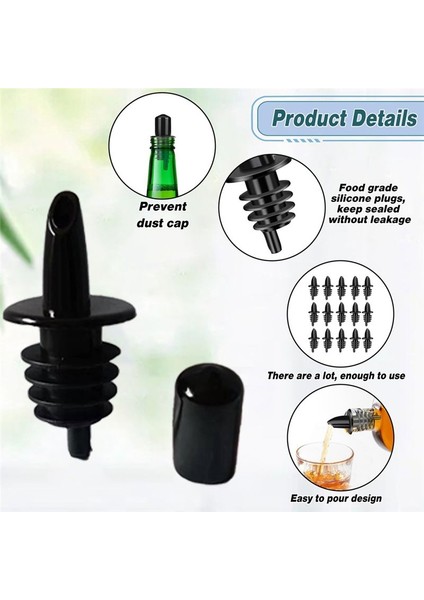 50PCS Şişe Dökücüler Şurup Dökümlü Dökme Tabakalar Plastik Likör Şişe Dökücüler Kauçuk Dökücü Toz Kapak Kapakları (Yurt Dışından) indirimleri