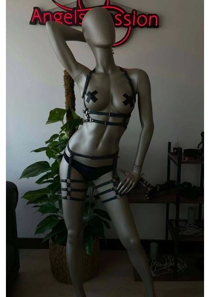 Bayan Iç Giyim Renkli Reflektörlü Jartiyer Takım - APFT342 indirimleri