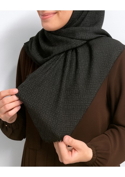 Desenli Denim Eşarp – 95X95 Cm, Kaymaz, Dört Mevsim Kullanıma Uygun fiyatları