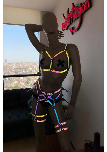 Renkli Parlayan Özel Harness Jartiyer Takım fırsatları