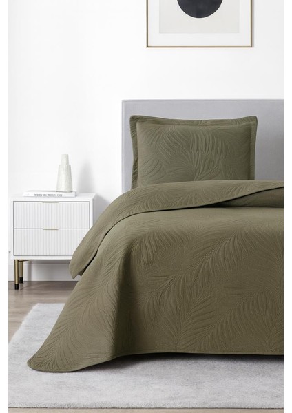 Münih Tek Kişilik Lüks Kadife 180X240 cm Yatak Örtüsü Antrasit