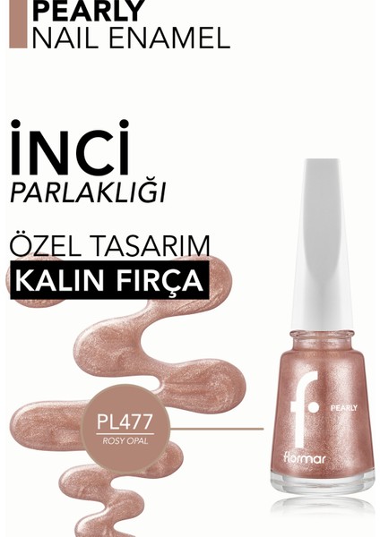 Pearly Yarı Transparan & Parlak Bitişli Sedefli Oje modelleri