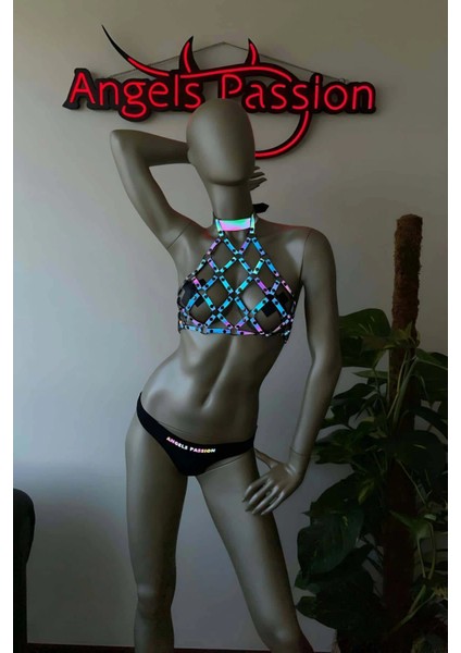 Dansçı Kıyafetleri - Karanlıkta Işıkla Parlayan Büstiyer - APFT443 fırsatları