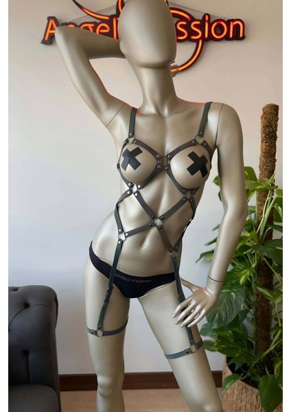 Pole Dans Giyim Işıkla Yansıyan Seksi Harness fiyatları