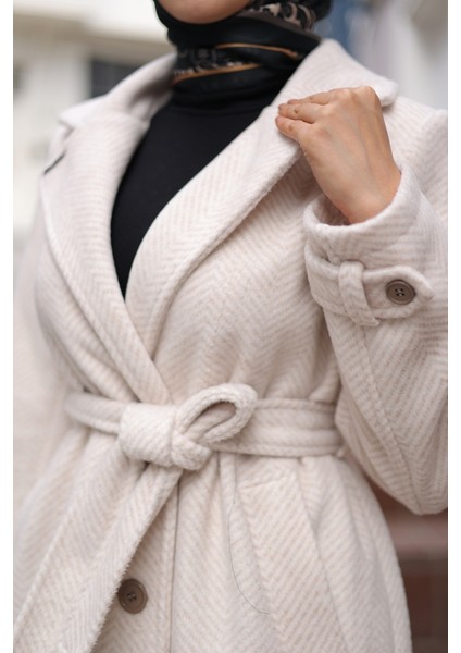 Zühre Kuşaklı Balık Sırtı Kaşe - 7001