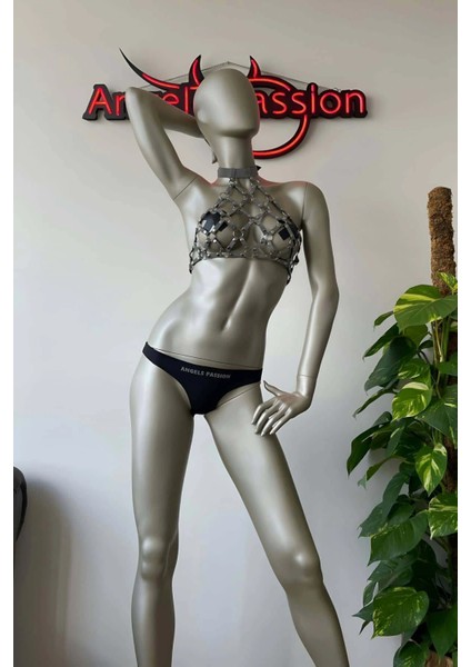 File Görünümlü Seksi Göğüs Üzeri Reflektörlü Harness - Karanlıkta Parlar - APFT443 indirimleri