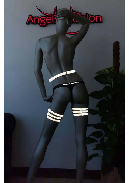 Karanlıkta Işıkla Parlayan Özel Bacak Harness Beyaz Reflektörlü - APFT358 fırsatları