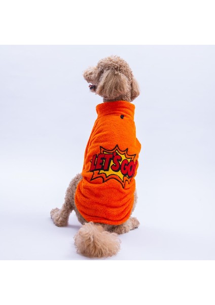 Turuncu Doha Go! Urban Moods Peluş Orta Büyük Irklar Köpek Kıyafeti Köpek Sweati