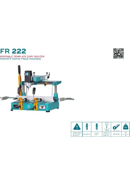 FR 222 Portatif Kopya Freze Makinesi(230V 1P) fiyatları