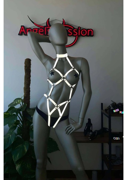 Dansçı Aksesuarları Reflektörlü Body Harness - APFT514