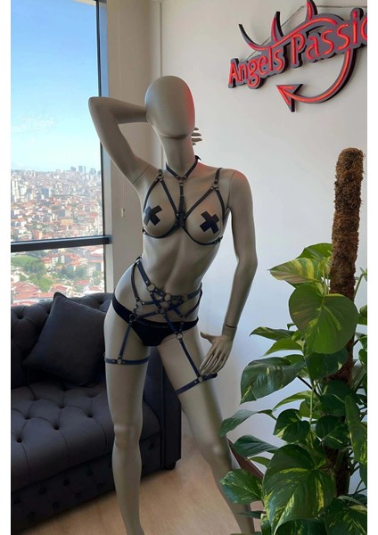 Reflektörlü Iç Giyim Fantazi Harness Jartiyer Takım fiyatları