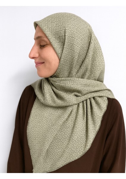 Desenli Denim Eşarp – 95X95 Cm, Kaymaz, Dört Mevsim Kullanıma Uygun fiyatları