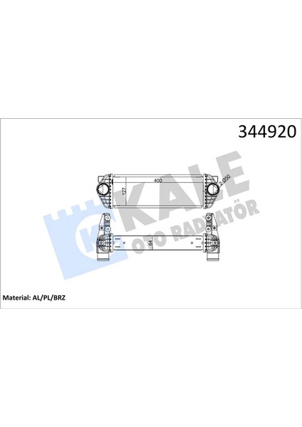 Turbo Intercoll Radyatoru Transit Connect Tc7 2006-2014 1.8dı 1.8 Tdcı Al Pl System 7T169L440AC 4999282 7T169L440AE