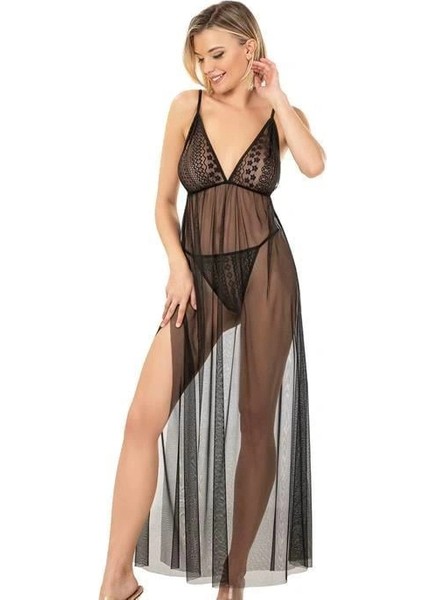 Siyah Kısa Tül Gecelik fiyatları