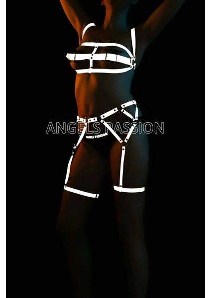 Gecelik Takım Beyaz Reflektörlü Jartiyer Sütyen Takım - APFT560 fiyatları