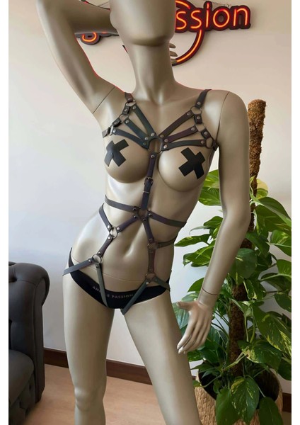 Direk Dans Kıyafetleri - Şık Reflektörlü Body Harness fiyatları