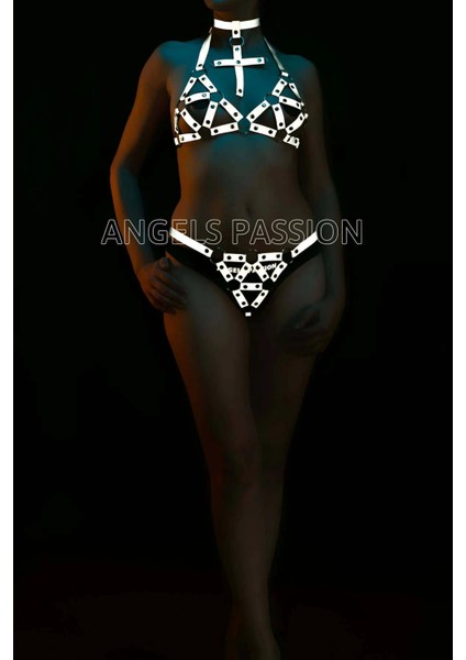 Karanlıkta Parlayan Seksi Reflektörlü Sütyen Takım - APFT464