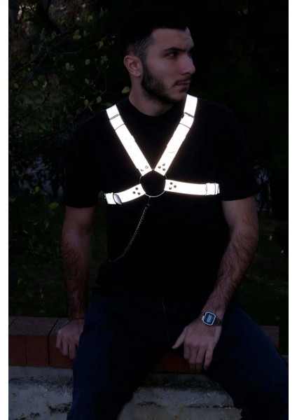 Karanlıkta Parlayan Reflektörlü Erkek Göğüs Kemer - APFTM95 modelleri