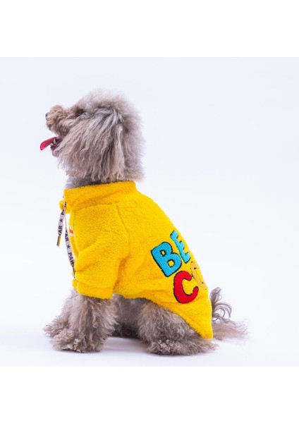 Sarı Porto Cozy Urban Moods Peluş Köpek Kıyafeti Kedi Kıyafeti Köpek Sweati modelleri