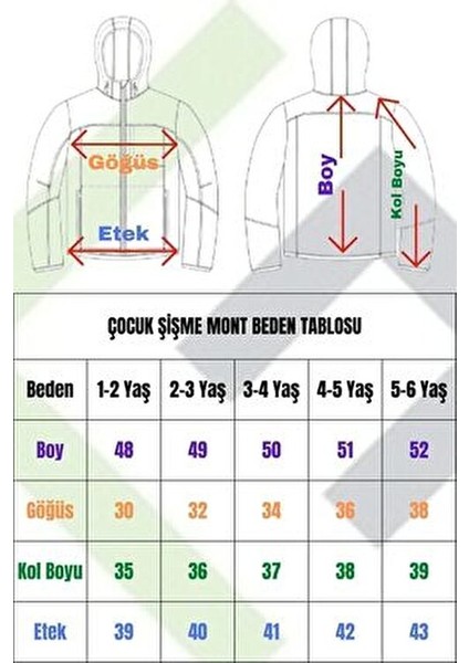 Kız Çocuk Haki İçi Polarlı Kapüşonlu Su ve Rüzgara Dayanıklı Şişme Mont