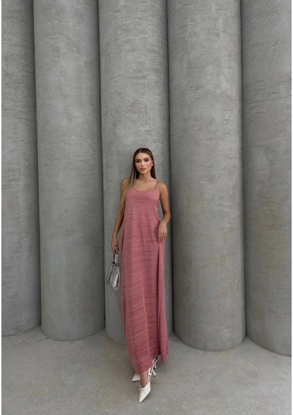 Piliseli Uzun Elbise