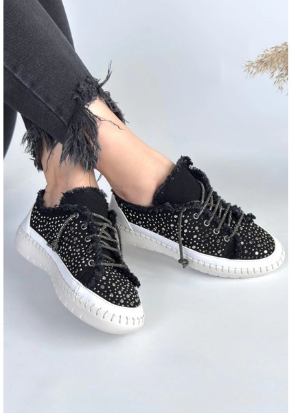 Guji Siyah Kot Bağcıklı Spor Ayakkabı modelleri