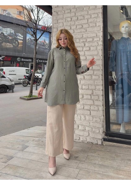 Çizgili Tunik Gömlek modelleri