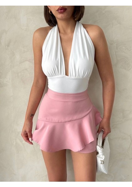 Valonlu Fırfırlı Şort S24683