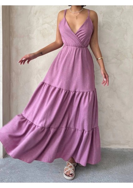 Fırfırlı Katlı Elbise S255049