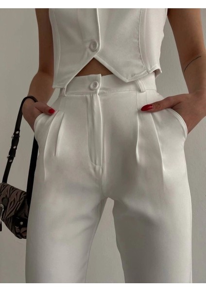 Palazzo Pantolon Beyaz S23211 fiyatları