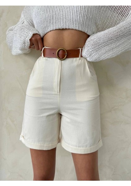 Gabardin Kumaş Şort