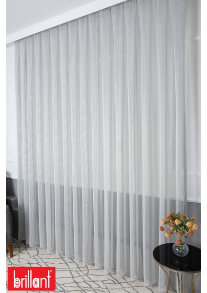 Miranda File Gri 1/3 Sık Pileli Ütü Istemez Kırışmaz Yeni Sezon Salon Oda Tül Perdesi indirimleri