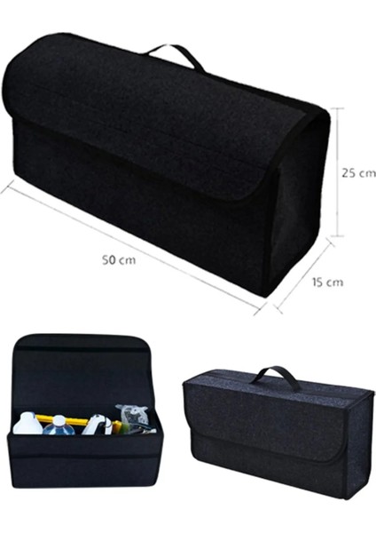 Highconcept Oto Bagaj Düzenleyici Araç Içi Organizer Araba Bagaj Çantası Keçe Çanta