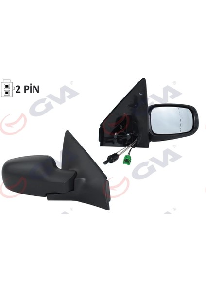 DIŞ DİKİZ AYNASI SAĞ MEGANE 2003-2008 MEKANİK KONVEKS SENSÖRLÜ CONVEX 2 FİŞ VM-138SR 7701054686