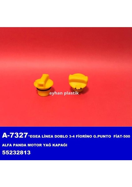 MOTOR YAĞ KAPAĞI EGEA-LINEA-DOBLO-FIORINO-G.PUNTO-500-PANDA 55232813 (5 ADET)