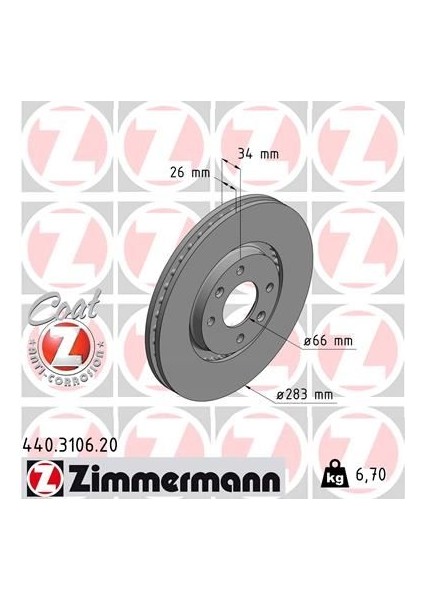 Ön Fren Aynası Corsa F-Crosland 10-Mokka E-PARTNER-BERLINGO-307-207-208-2008-1007-308-C3-C3 Aırcross- C4-C5-Xsara-Ds3 283X26X4DLXHAVALI 4249.19844249.18 3557911 4249 J6 4246 W8 4246 W2 (2 Adet)